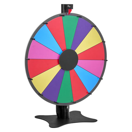 Spinning Prize Wheel 24 In, 14 Slots, Adjustable Stand