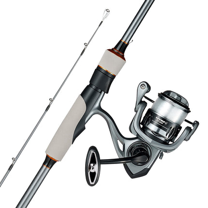 Spinning Rod and Reel Combo, 6.5ft 2-Piece, 6+1 BB