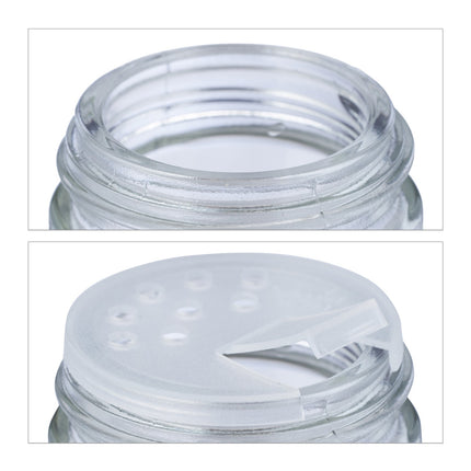 Square stainless steel spice jars