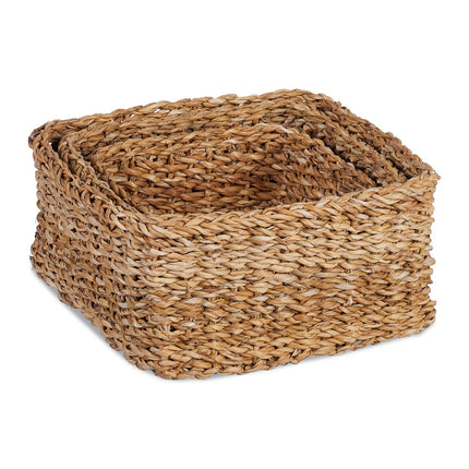 Coș de depozitare pătrat, set de 3