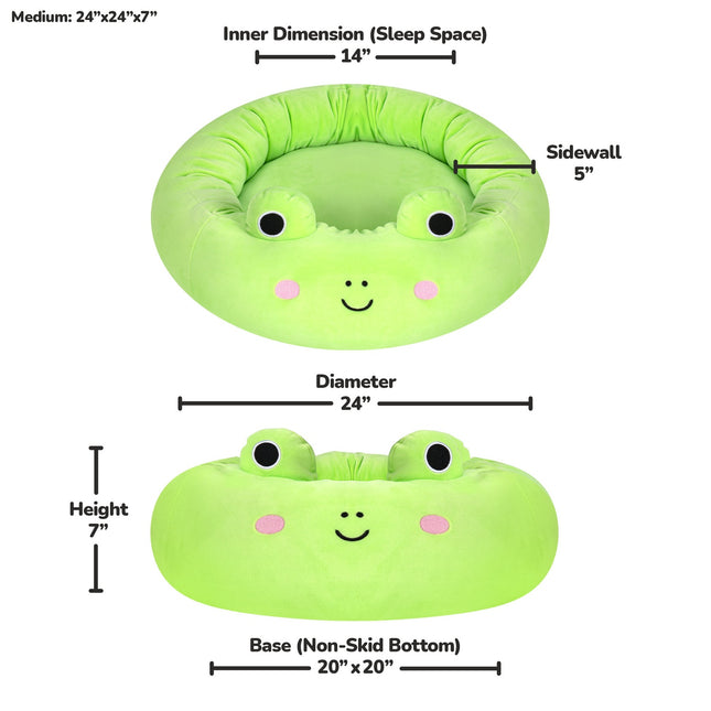 Culcuș pentru animale de companie Squishmallows Wendy The Frog, 60 cm