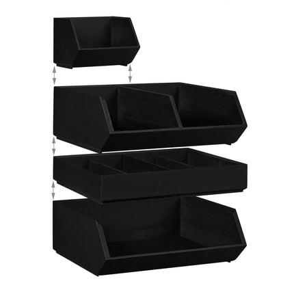 Organizator de birou stivuibil din bambus