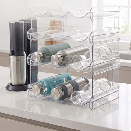 Raft pentru sticle stivuibil – Modular, Extensibil, Transparent