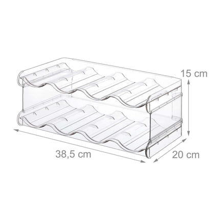 Raft pentru sticle stivuibil – Modular, Extensibil, Transparent