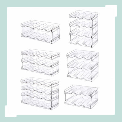 Suport modular suprapunibil pentru sticle – 12 sticle, transparent