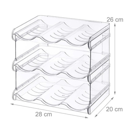 Suport modular suprapunibil pentru sticle – 12 sticle, transparent
