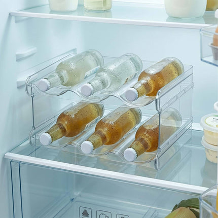 Raft modular suprapunibil pentru sticle – Design extensibil și transparent