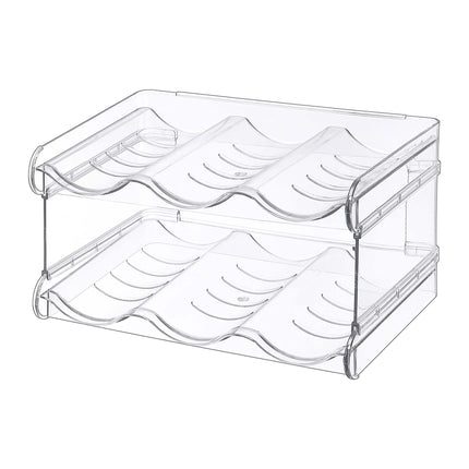 Raft modular suprapunibil pentru sticle – Design extensibil și transparent