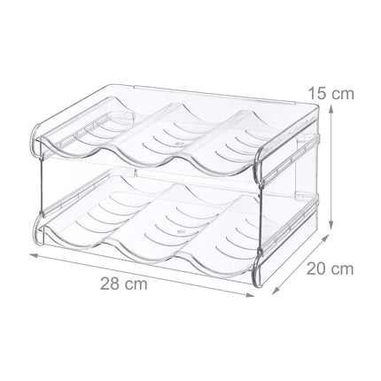 Raft modular suprapunibil pentru sticle – Design extensibil și transparent