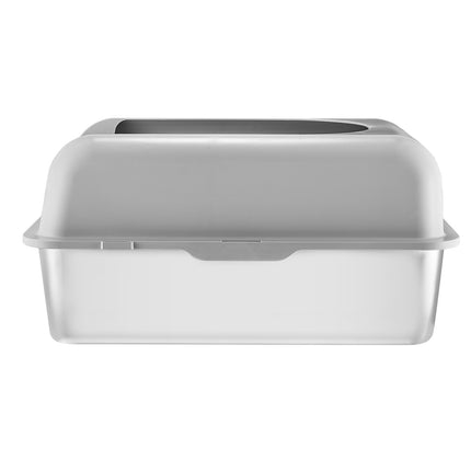 Stainless Steel Cat Litter Box XL, High Sides, Scoop