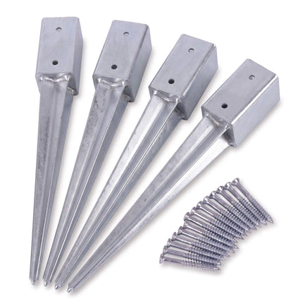 Ancore de stâlp din oțel inoxidabil, pachet de 4, 750 mm