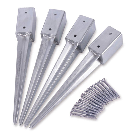 Ancore de stâlp din oțel inoxidabil, pachet de 4, 750 mm