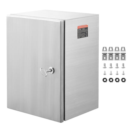 Stainless Steel Electrical Enclosure 20x16x8 in, IP66, Lock