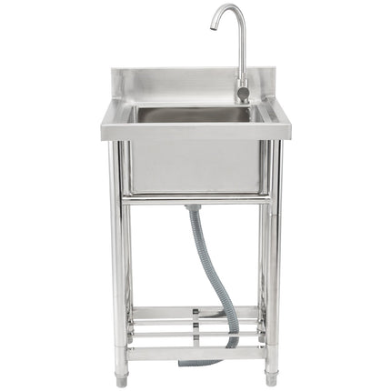 Stainless Steel Freestanding Utility Sink with Faucet, NSF Certified