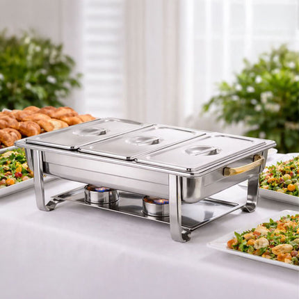 Set de 3 recipiente Gastronorm din oțel inoxidabil