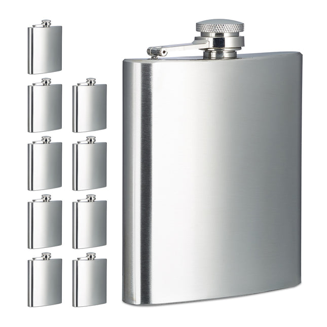 Baloane din oțel inoxidabil, 200 ml, set de 10