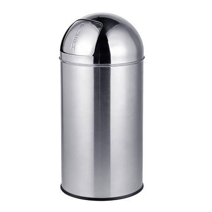 Coș de gunoi din oțel inoxidabil cu capac împingător, 70 l, argintiu