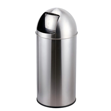 Coș de gunoi din oțel inoxidabil cu capac împingător, 70 l, argintiu