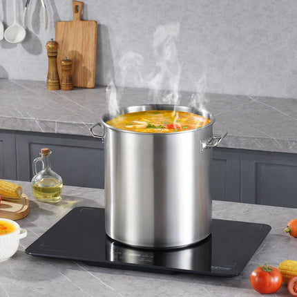 Stainless Steel Stockpot 53 Quart With Lid, Induction