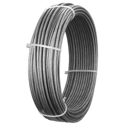 Stainless Steel Wire Rope Kit, 1/8 in x 100 ft, 7x7