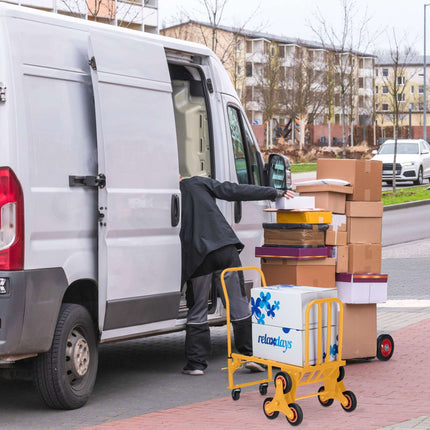 Camion de mână pentru urcarea scărilor Galben