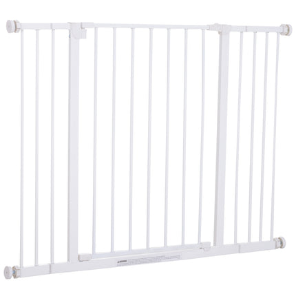 Poarta Scari Usi metalice Bariera de protectie Poarta fara gaurire Reglabila 76-107X76Cm Alb