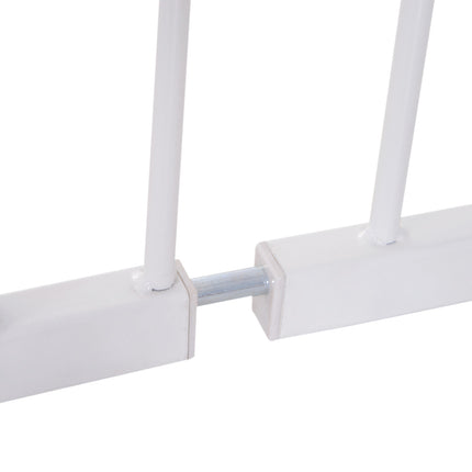 Poarta Scari Usi metalice Bariera de protectie Poarta fara gaurire Reglabila 76-107X76Cm Alb