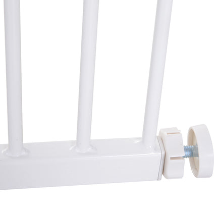 Poarta Scari Usi metalice Bariera de protectie Poarta fara gaurire Reglabila 76-107X76Cm Alb