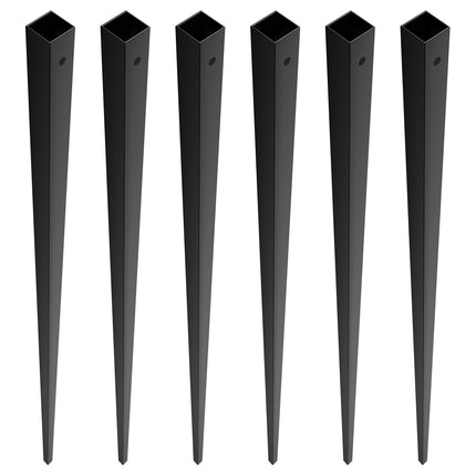 Staircase Metal Balusters 44 In, 0.5 In Square, 11-Pack, Satin Black