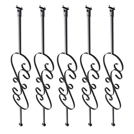 Staircase Metal Balusters, 44 in x 1/2 in, 5-Pack S-Shape