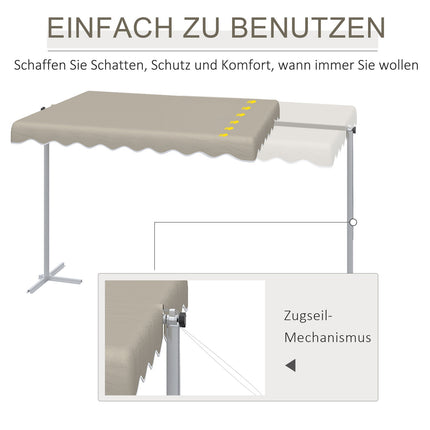 Garden awning 4.02x2.27m, Rotating roof, Sun protection