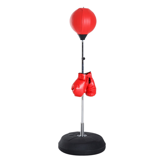 Sac de box, suport de box 1,26-1,44 m cu manusi, minge de box, minge de box in picioare reglabila pe inaltime, antrenor de box in picioare pentru box, piele artificiala
