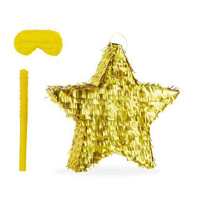Set piñata stea cu băț și legătură la ochi