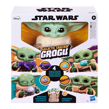 Jucărie interactivă Star Wars Grogu 23,5 cm, Experiență Fun Snack Time