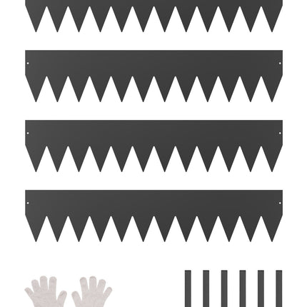 Steel Landscape Edging, 4-Pack 40 x 8 in Black