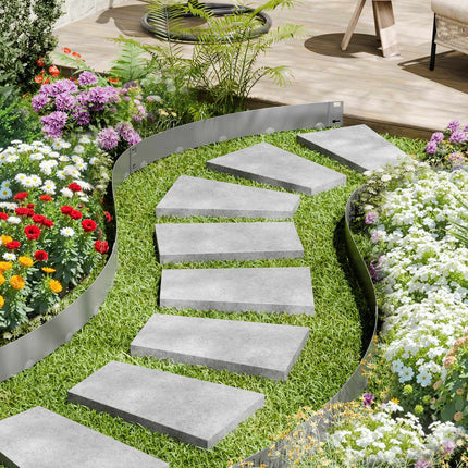 Steel Landscape Edging, 5-Pack 39 x 5 in, Galvanized, Bendable
