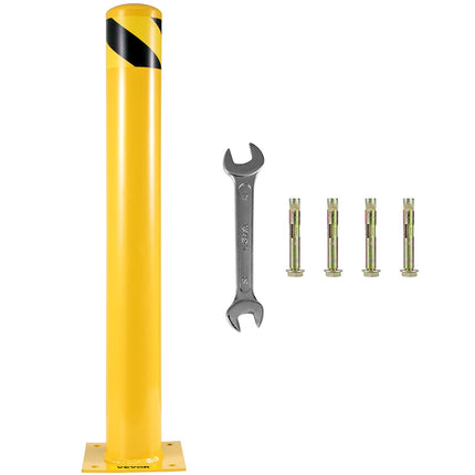 Steel Safety Bollard Post, 42 In, 5.5 In Dia, 2 Pack