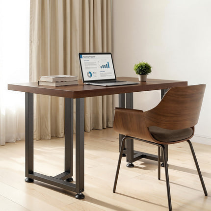 Steel T-Shape Table Legs 740x450mm, 2-Pack Black