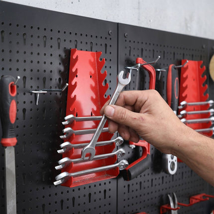 Steel Wall-Mounted Pegboard Tool Organizer Set