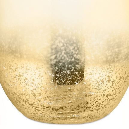 Set de 2 pahare de vin fara tulpina aurii