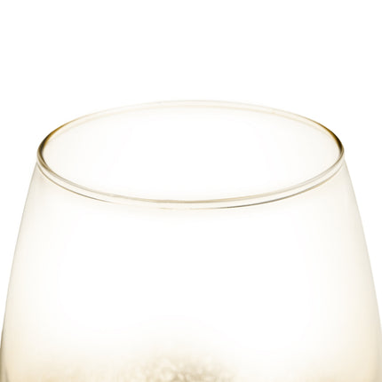 Set de 2 pahare de vin fara tulpina aurii