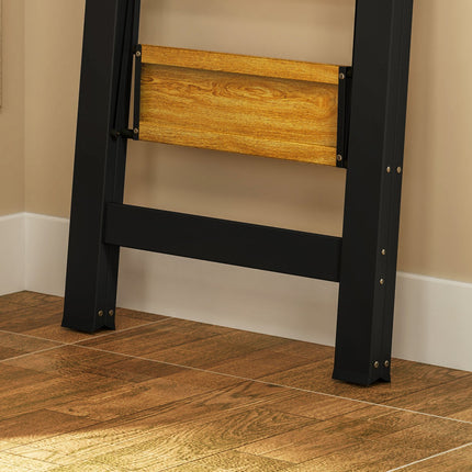 Scară treaptă pliabilă cu 2 trepte scară cu mâner, platformă anti-alunecare până la 150 kg capacitate de încărcare aluminiu negru 44,5 x 48 x 86,3 cm |