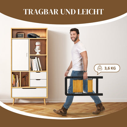 Scară treaptă pliabilă cu 2 trepte scară cu mâner, platformă anti-alunecare până la 150 kg capacitate de încărcare aluminiu negru 44,5 x 48 x 86,3 cm |