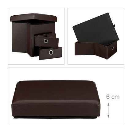 Scaun din imitatie de piele cu 2 compartimente