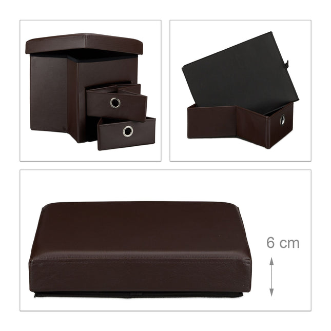 Scaun din imitatie de piele cu 2 compartimente