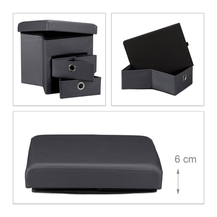 Scaun din imitatie de piele cu 2 compartimente