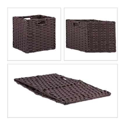 Set de 2 coșuri de depozitare - Organizatoare durabile din plastic