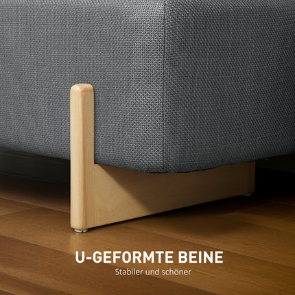 Bancă de depozitare otomană, pernă din spumă, gri închis, 111x44x44,5 cm
