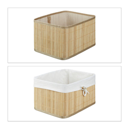 Coșuri de depozitare Set 4 Bambus