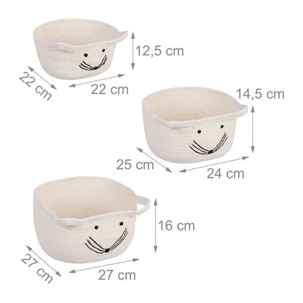 Set de 3 cosuri de depozitare